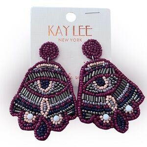 Beaded Evil Eye Earrings